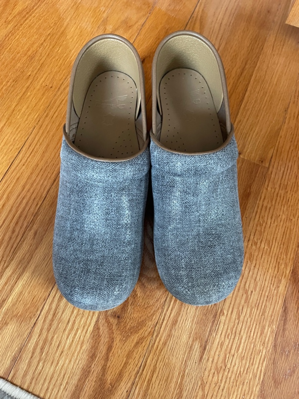 Gray Slip-On Clog Mules